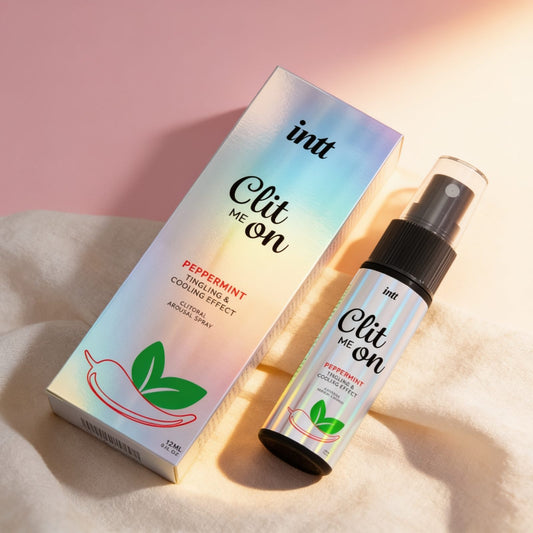 INTT CLIT ME STIMULANT CLITORAL MENTHE 12 ML — photo éditoriale sur lin drapé