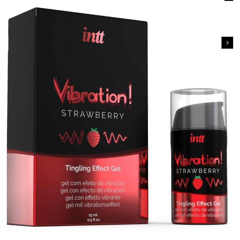 INTT - PUISSANT STIMULANT INTIME GEL VIBRANT LIQUIDE FRAISE 15ML — packshot
