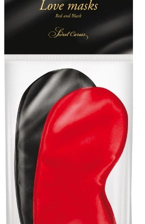 LOVE MASKS RED AND BLACK — gros plan