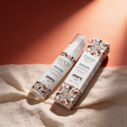 MASSAGE HOT GOURMAND COCO 50ML — photo éditoriale sur lin drapé
