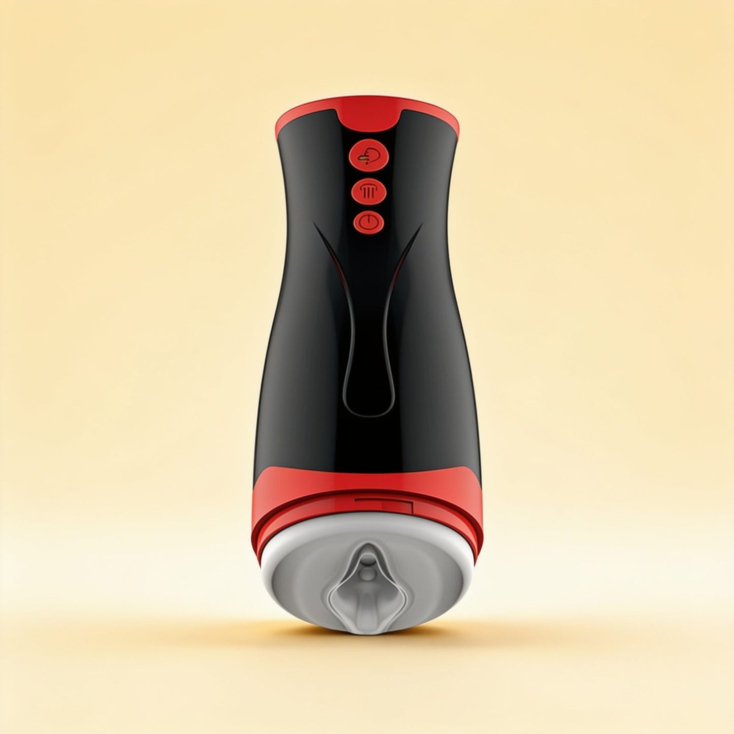 MASTURBATEUR COMPRESSION ET VIBRATION JANGO — packshot studio sur fond crème