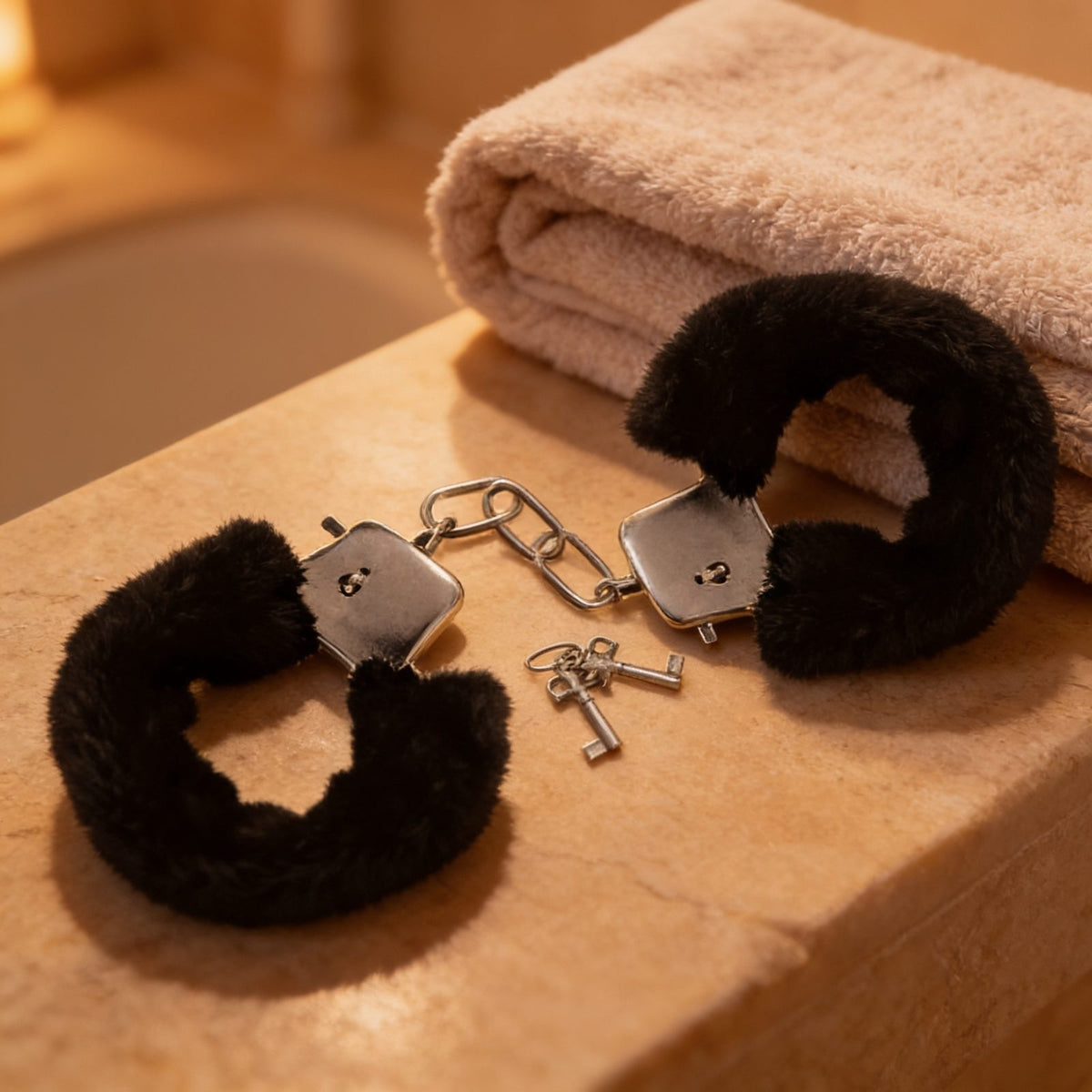 MENOTTES POIGNETS NOIR — mise en situation