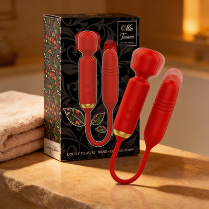 vibromasseur DOUBLE PLAISIR TOSCANA + HAUT ET BAS — mise en situation