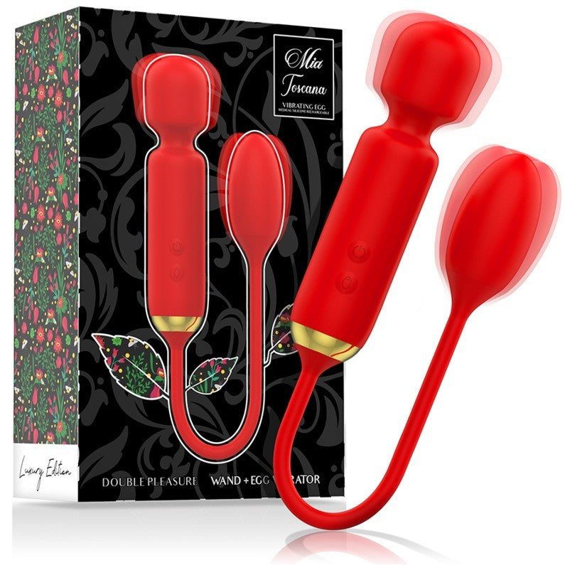 vibromasseur DOUBLE PLAISIR TOSCANA + œuf VIBRANT — packshot