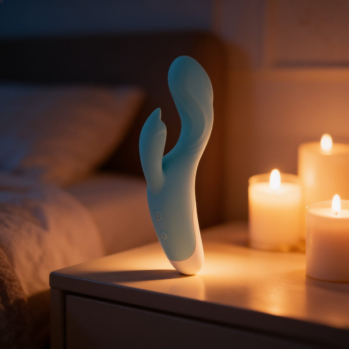 VIBRATOR BLEU TURQUOISE — mise en situation