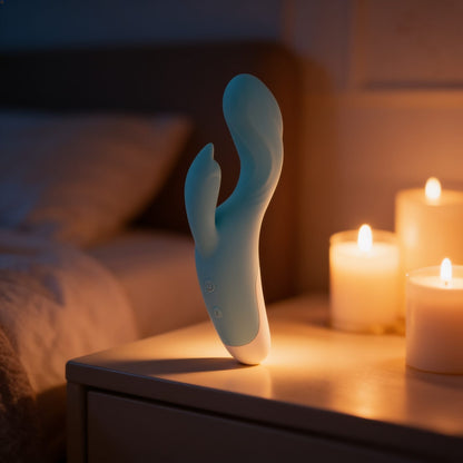 VIBRATOR BLEU TURQUOISE — mise en situation