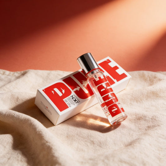 MIYOSHI MIYAGI NEW YORK PURE PHÉROMONE FEMME 15ML — photo éditoriale sur lin drapé