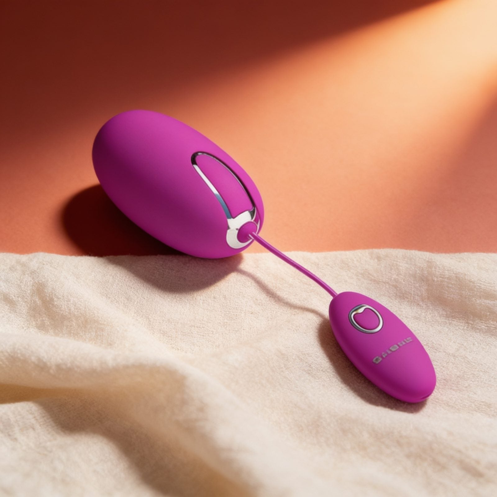 Oeuf vibrant sans fil USB Pretty Love Joyce — photo éditoriale sur lin drapé