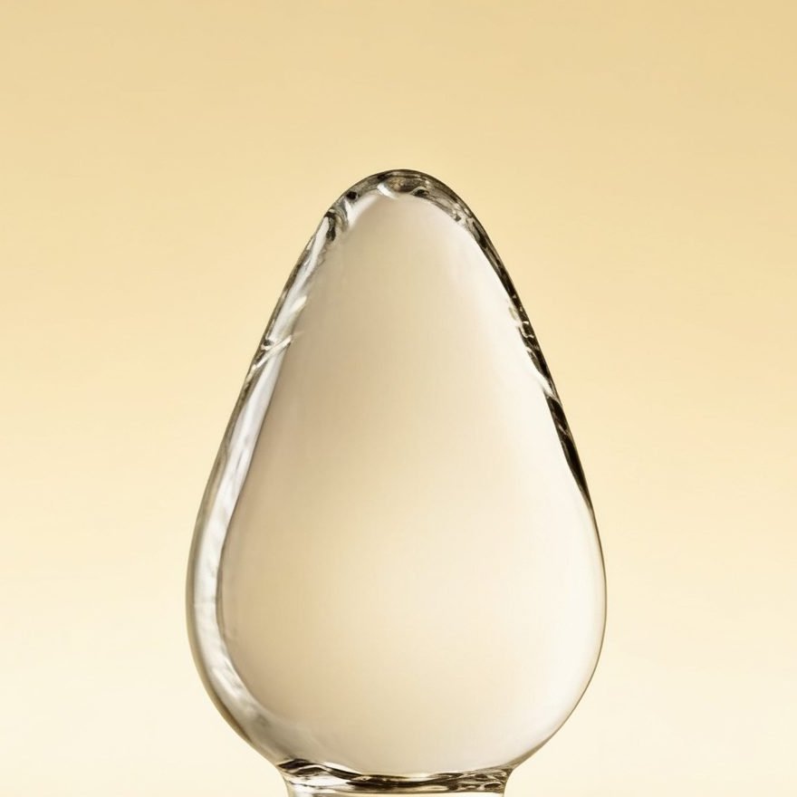 Plug anal boule large Glossy Toys 25 Clear — gros plan