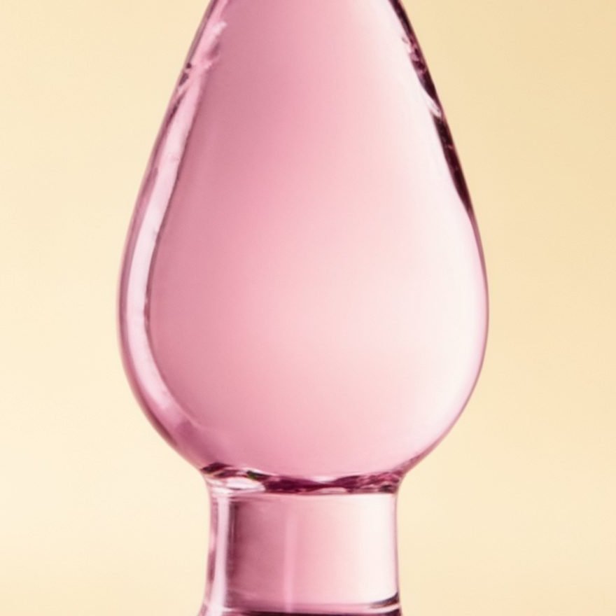 Plug anal boule large Glossy Toys 25 Pink — gros plan