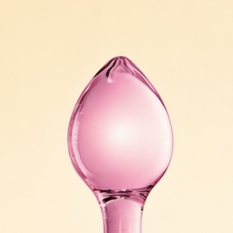 Plug anal boule large Glossy Toys 32 Pink — gros plan