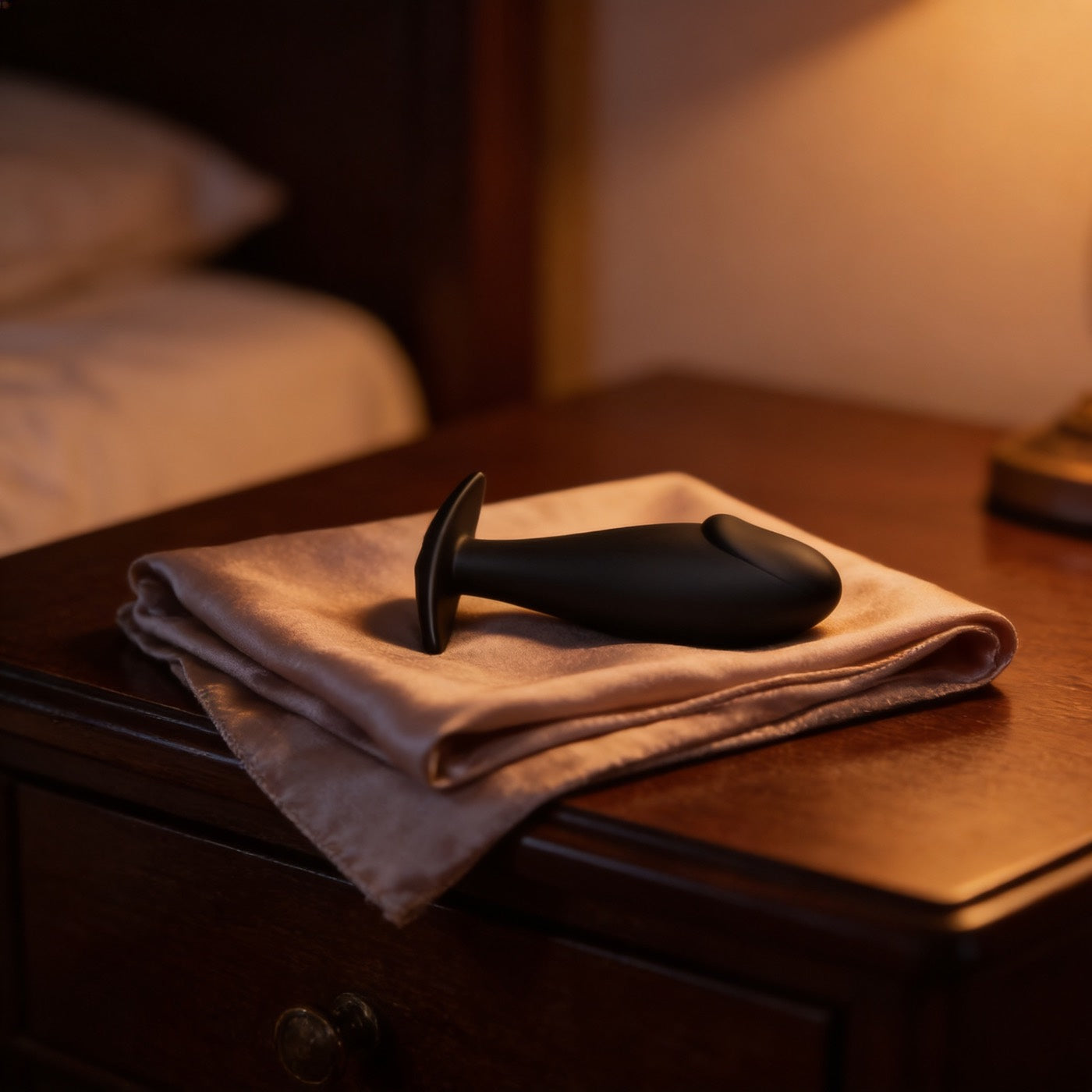 Plug vibrant sur une étoffe de soie, lumière chaude