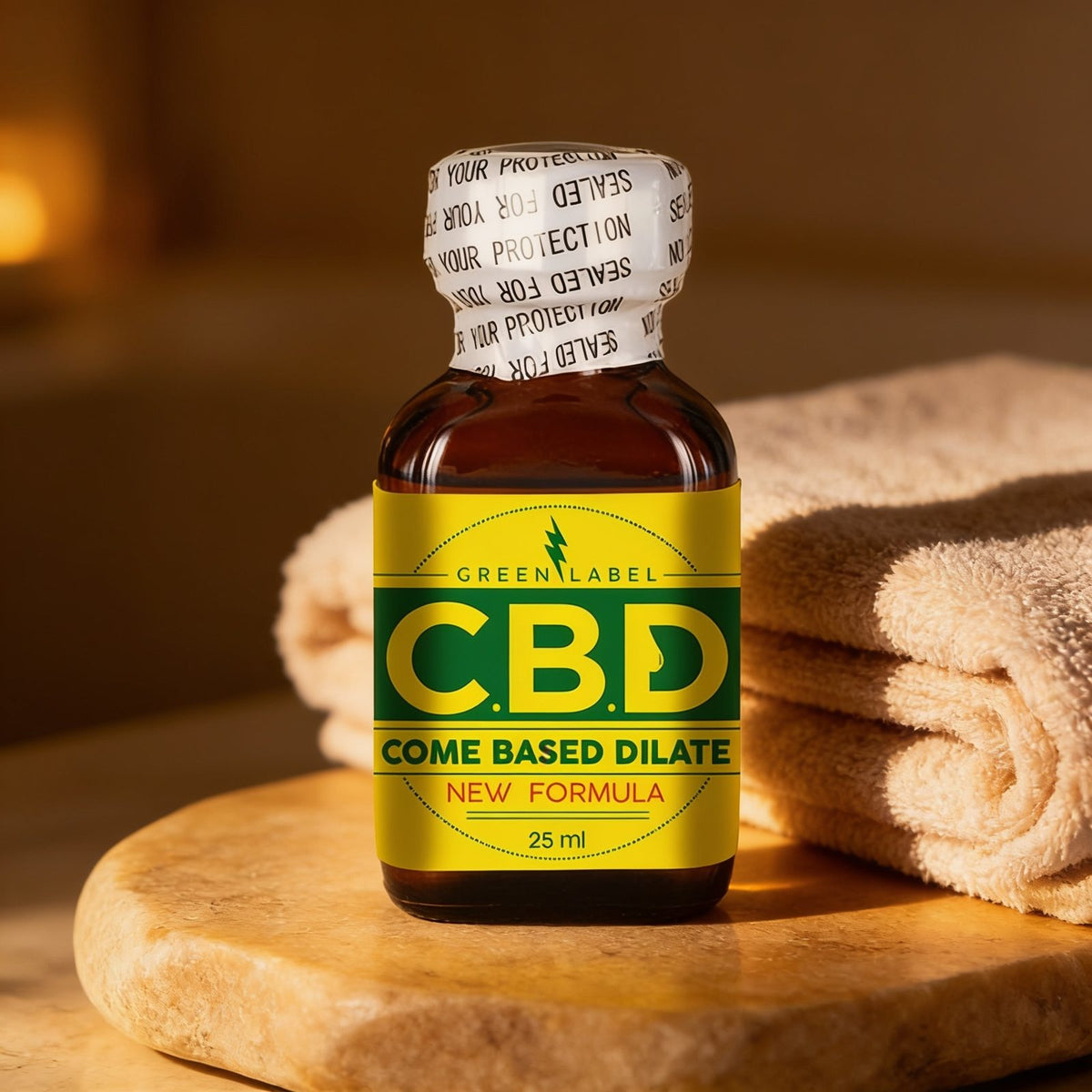 Poppers CBD Green Label Yellow - YELLOW — mise en situation