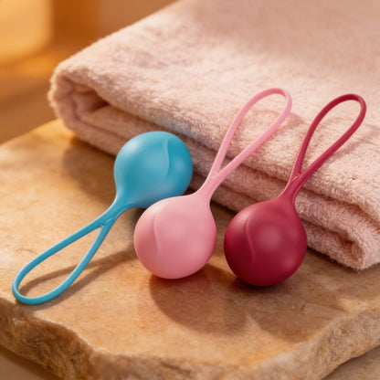 Set 3 boules de Geisha Satisfyer — mise en situation