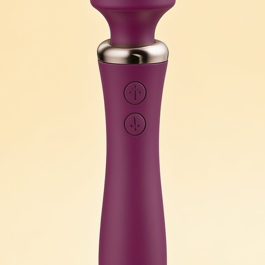 vibromasseur Powerful Wand Bordeaux — gros plan