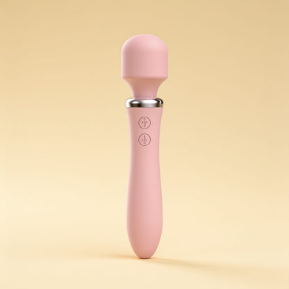 Vibromasseur Powerful Wand rose — packshot studio sur fond crème