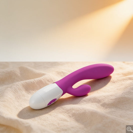 vibromasseur ALVIS — photo éditoriale sur lin drapé