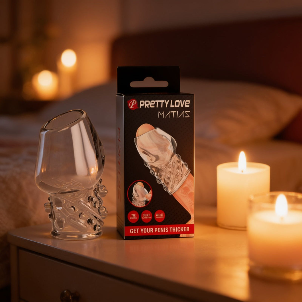 PRETTY LOVE - MATIAS PENIS PLUS EPAIS TRANSPARENT — mise en situation