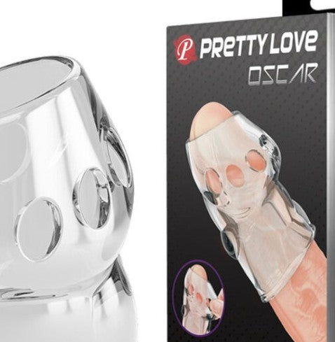 PRETTY LOVE - PÉNIS OSCAR PLUS ÉPAIS TRANSPARENT — gros plan