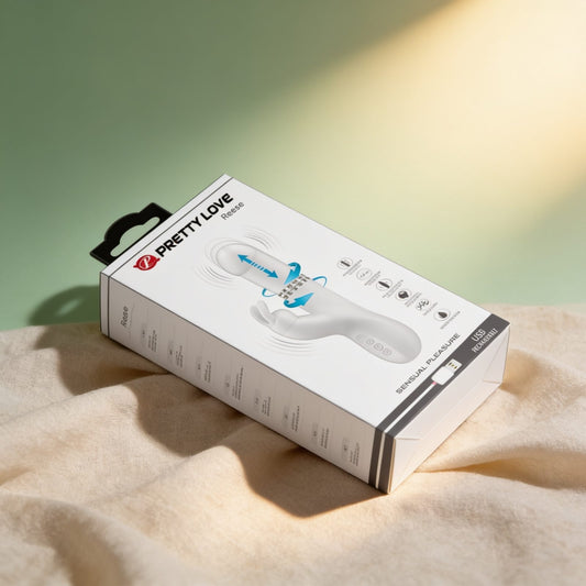 vibromasseur ROTATIF REESE ARGENT — photo éditoriale sur lin drapé