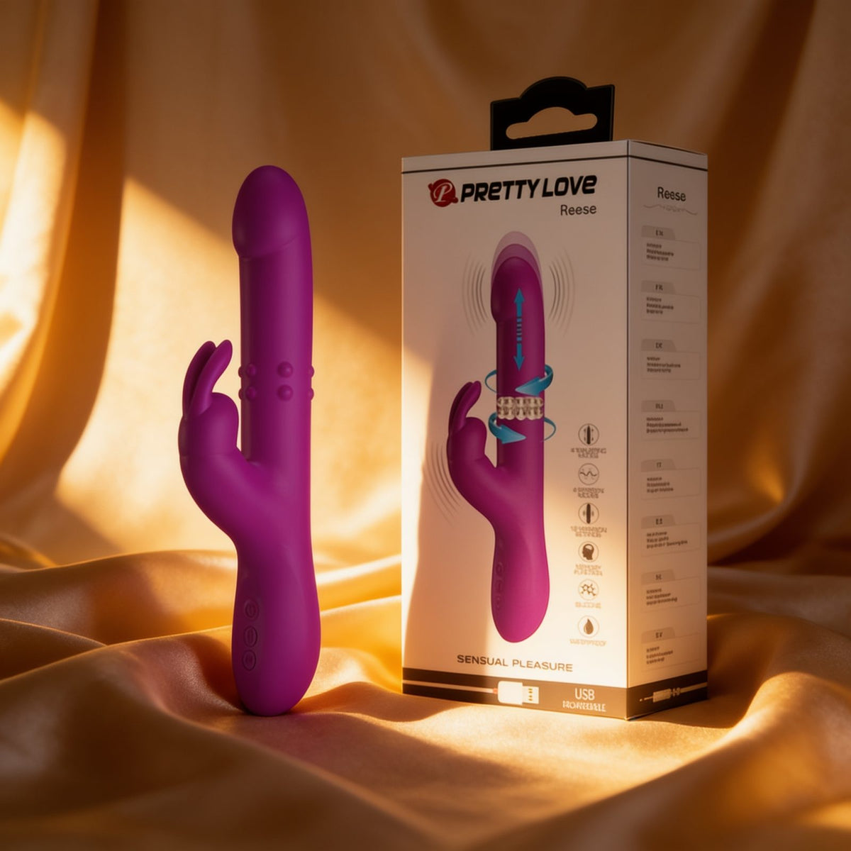 VIBRATEUR ROTATIF REESE VIOLET — mise en situation