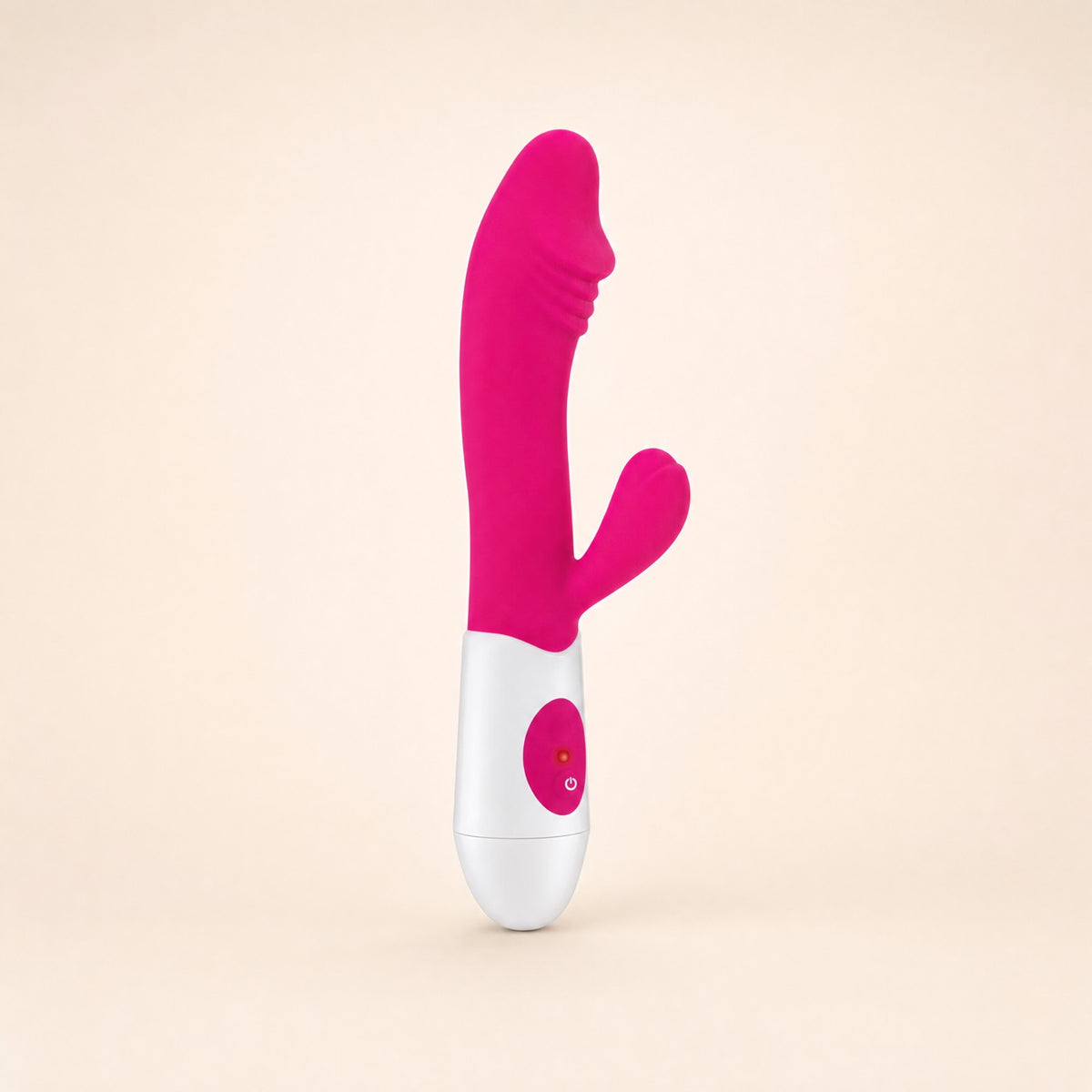 Vibromasseur rabbit Elya Yoba, packshot studio crème