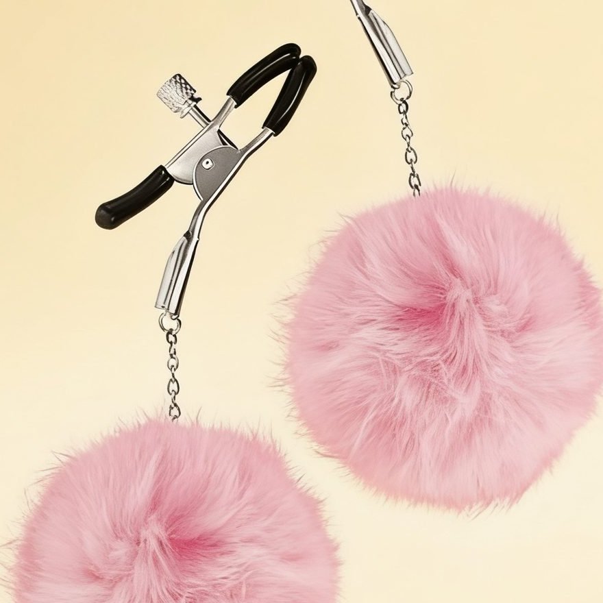 SET 2 PINCES A SEINS PINK — gros plan