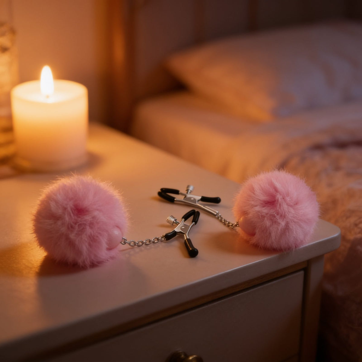 SET 2 PINCES A SEINS PINK — mise en situation