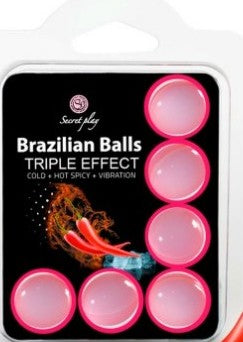 lubrifiant SET 6 BRAZILIAN BALLS TRIPLE EF. — gros plan
