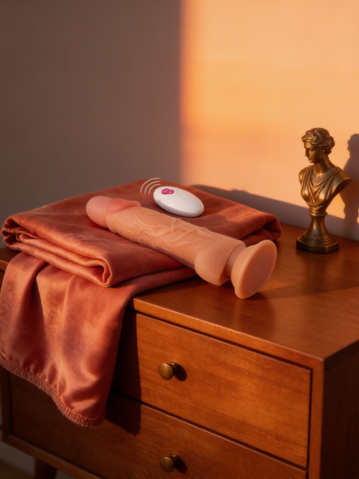 Cyber Silicock sur silk terracotta boudoir