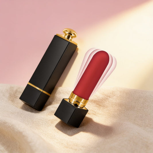 Stimulateur lipstick mylady black empire usb — photo éditoriale sur lin drapé