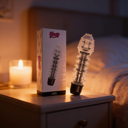 VIBRATEUR AXEL NOIR BRILLANT — mise en situation