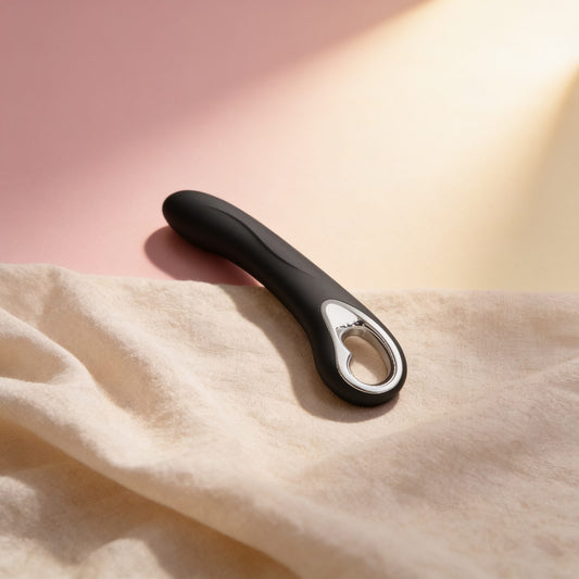 Vibromasseur   alston black — photo éditoriale sur lin drapé