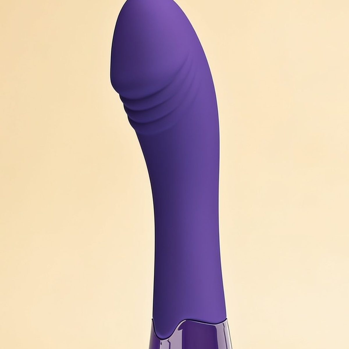 vibromasseur point G en silicone — gros plan sur la matière et les détails