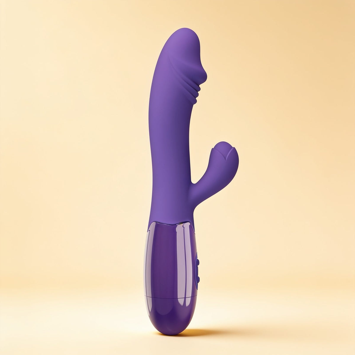 vibromasseur Rabbit Point G en silicone — packshot studio sur fond crème