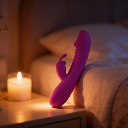 Vibromasseur rabbit Pretty Love Clement — mise en situation