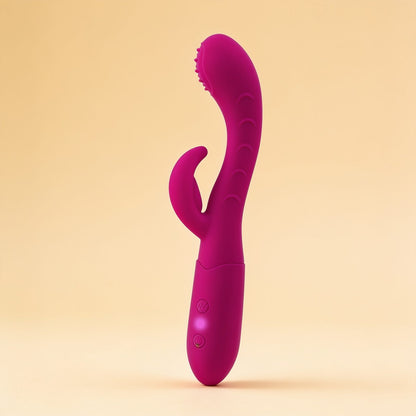 Vibromasseur rabbit Bess — packshot studio sur fond crème