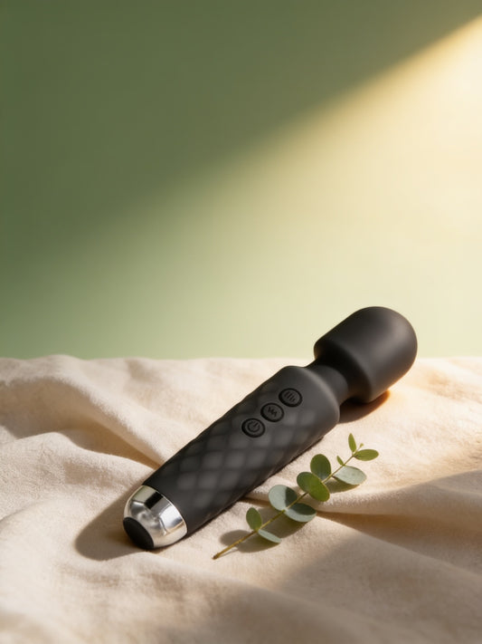 Wand noir 20 vitesses sur du lin, fond sauge