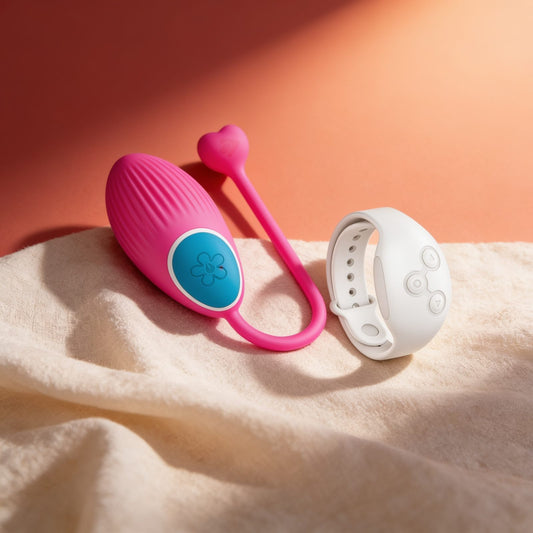 WEARWATCH EGG TECHNOLOGIE SANS FIL WATCHME FUCHSIA / SNOWY — photo éditoriale sur lin drapé