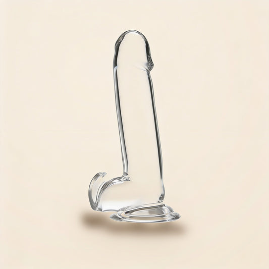 Gode X-Ray Crystal 20 cm avec testicules — photo éditoriale