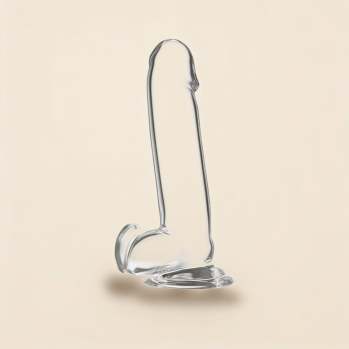 Gode X-Ray Crystal 20 cm avec testicules — mise en situation