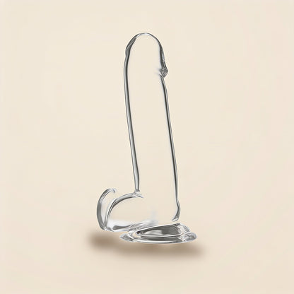 Gode X-Ray Crystal 20 cm avec testicules — mise en situation