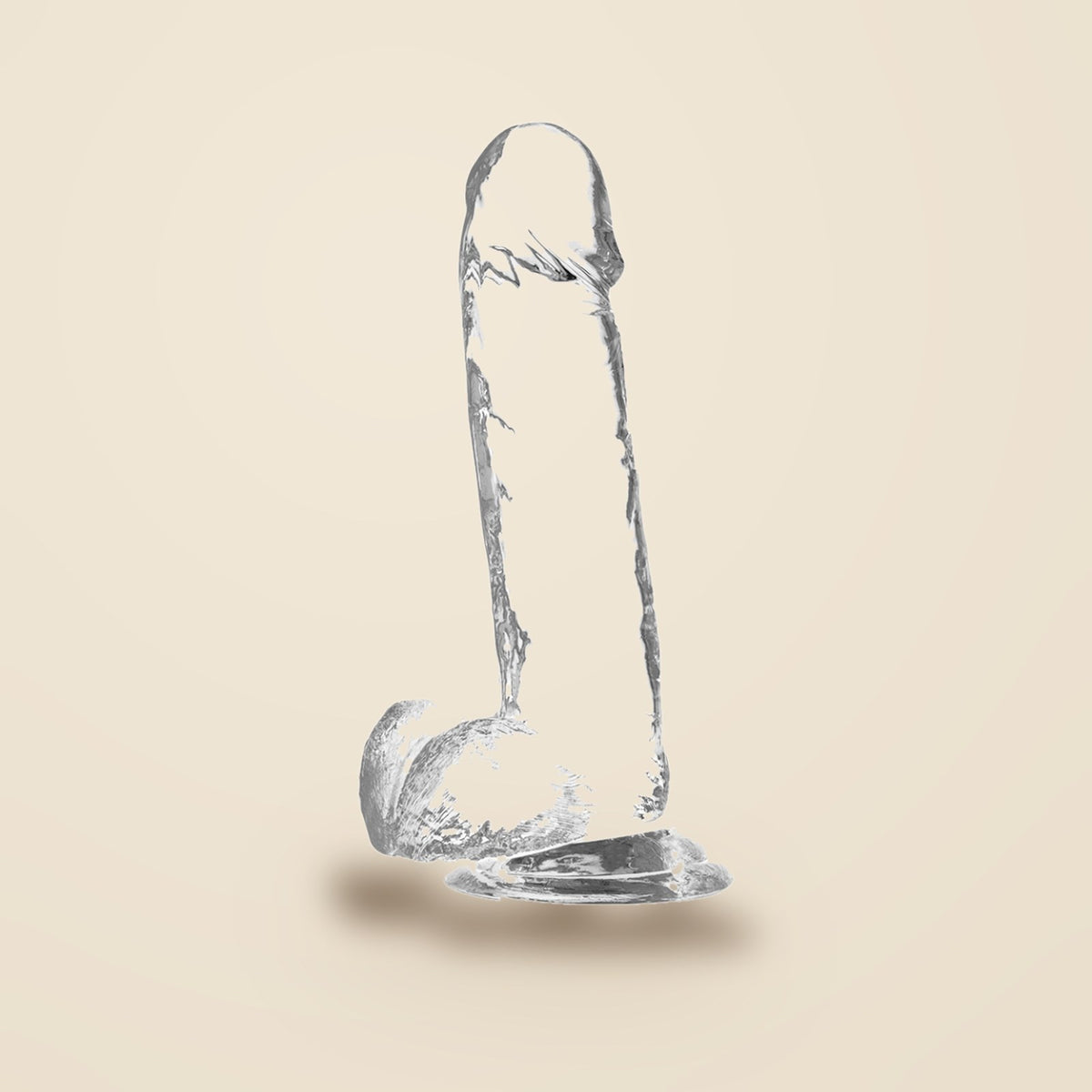 Gode X-Ray Crystal 20 cm avec testicules — packshot