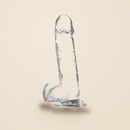 Gode X-Ray Crystal 20 cm avec testicules — packshot