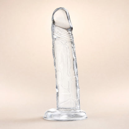 Gode transparent X-Ray Clear, packshot studio crème