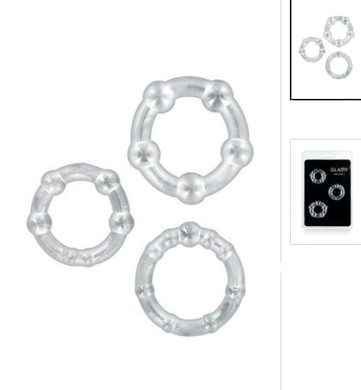 cockrings transparents Glamy Rings Erect