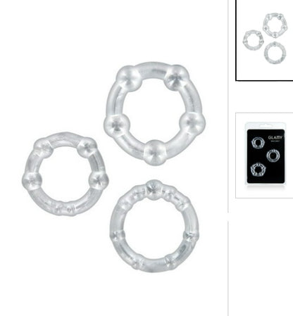 Cockrings transparents Glamy Rings Erect