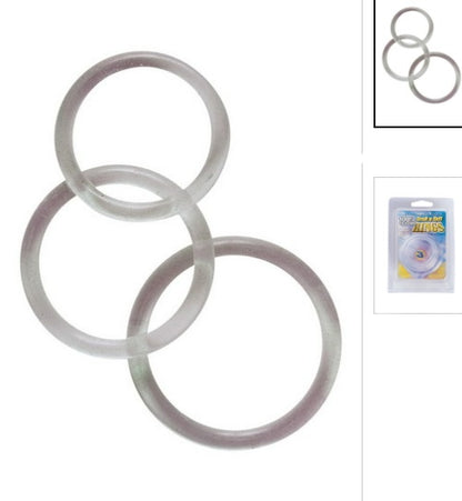 Set de 3 anneaux silicone Cock & Ball