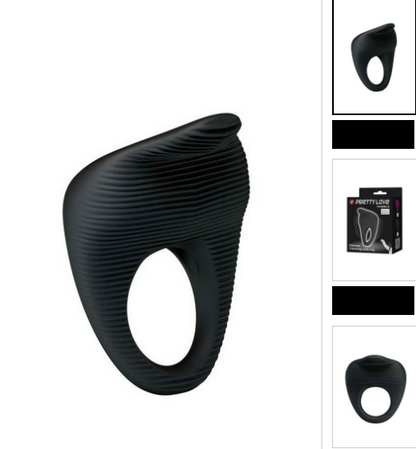 Cockring vibrant Pretty Love Thimble — noir