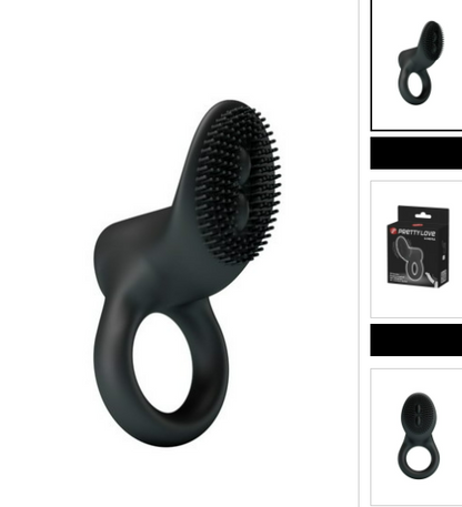 Cockring vibrant Pretty Love Cobra — noir